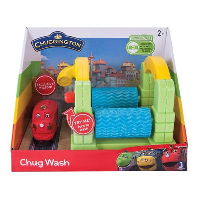 Железные дороги и поезда - Набор Jazwares Chuggington Станция для мойки паровозиков (JW38570/38571)