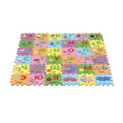 Напольные пазлы - Игровой коврик пазл Учим Азбуку с Пеппи Peppa 36 элементов на русском языке (30128)