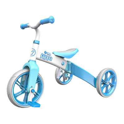 Дитячий транспорт - Біговел Yvolution Velo Flippa 2в1 блакитний (100612)