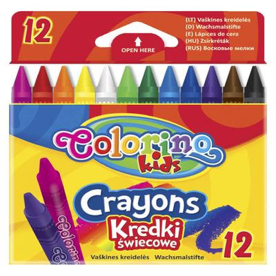 Канцтовары - Карандаши восковые Colorino 12 цветов (13314PTR/1)