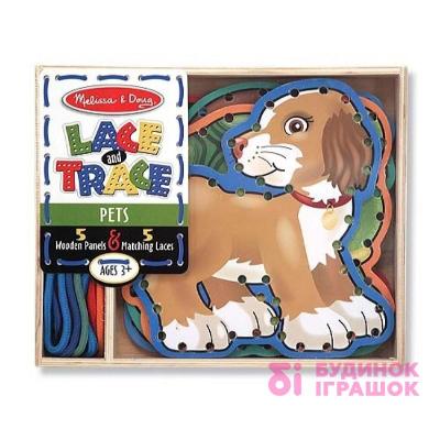 Деревяні іграшки - Шнурівка Melissa & Doug Домашні тварини (MD13782)