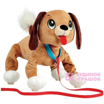 Інтерактивні м’які тварини - Іграшка Peppy Pets Весела прогулянка Бассет 28 см (245277)