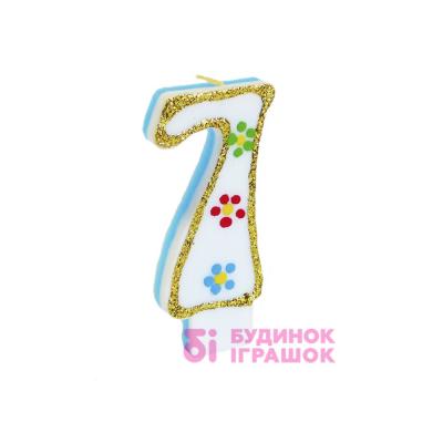 Аксесуари для свят - Свічка для торта Party house Цифра 7 (9869204262253)