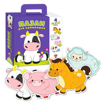 Пазли - Пазли Vladi Toys Корівка для найменших (VT2901-05)