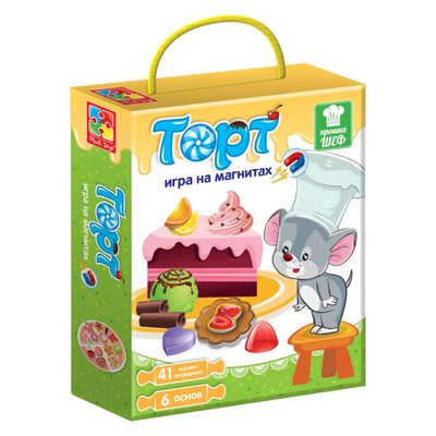 Интеллектуальные игры - Игра магнитная Торт Vladi Toys русская версия (VT3004-01)