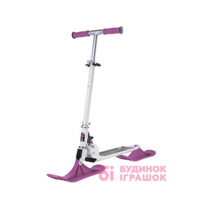 Дитячий транспорт - Самокат снігокат snow kick white pink (75-1118-07)