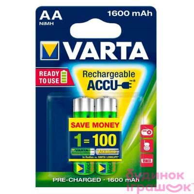 Батарейки - Акумулятор VARTA Longlife accu AA 1600mAh BLI 2 NI-MH (56716101402)