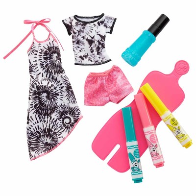 Одежда и аксессуары для кукол - Набор одежды Barbie x Crayola Специальная техника (FPW12)