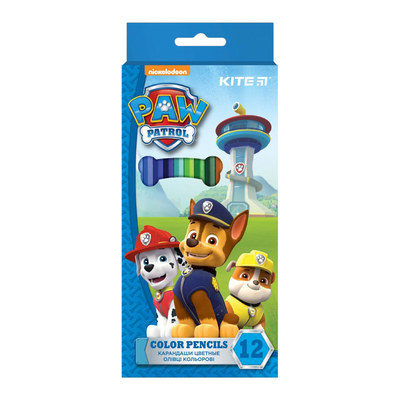 Канцтовари - Олівці кольорові KITE Paw Patrol 12 шт (PAW18-051)