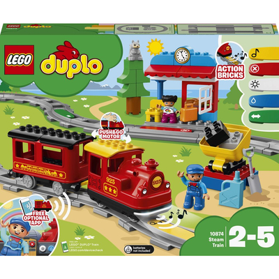 Конструкторы LEGO - Конструктор LEGO DUPLO Поезд на паровой тяге (10874)