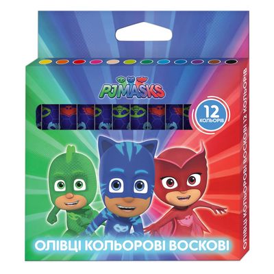 Товары для рисования - Восковые карандаши Перо PJ Masks 12 цветов (120258)