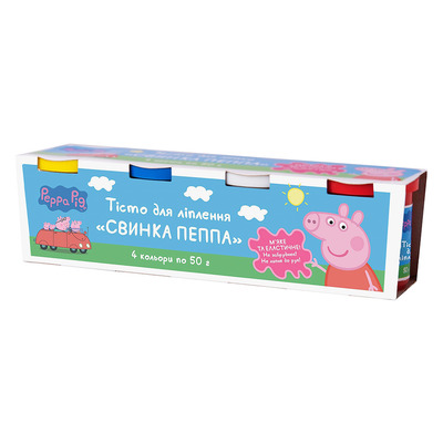 Набори для ліплення - Тісто для ліплення Перо Peppa Pig 4 баночки (4820171712856) (120810)