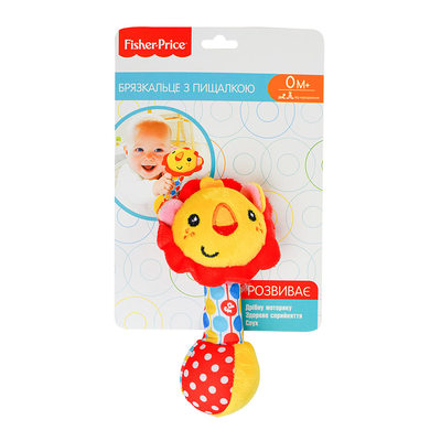 Погремушки, прорезыватели - Погремушка с пищалкой Fisher price Львенок (GH73150)