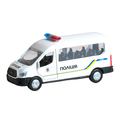 Транспорт и спецтехника - Автомодель Технопарк Ford Transit Полиция инерционная (SB-18-18-P-WB)