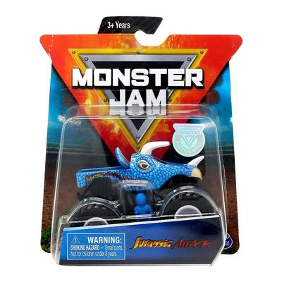 Коллекционные автомодели - Машинка Monster jam Атака динозавров с фигуркой 1:64 (6044941-3)