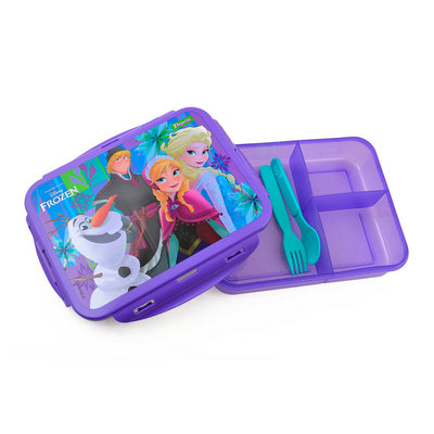 Ланч-бокси, пляшки для води - Контейнер для їжі 1 Вересня Frozen з ложкою та виделкою 1000 мл (706871)