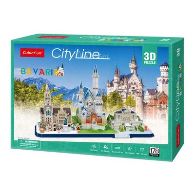 3D-пазли - Тривимірний пазл CubicFun City line Баварія (MC267h)
