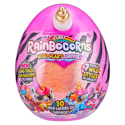 Мягкие животные - Мягкая игрушка-сюрприз Rainbocorns Wild heart Реинбокорн-G S3 (9215G)