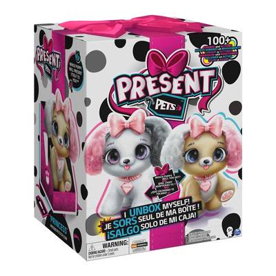 Мягкие животные - Мягкая игрушка-сюрприз Spin master Present pets интерактивная (6051197)