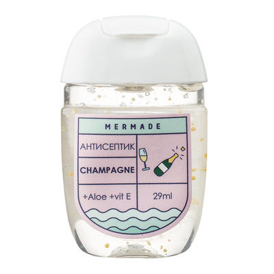 Антисептики і маски - Антисептик-гель для рук Mermade Champagne 29 мл (MR0006)