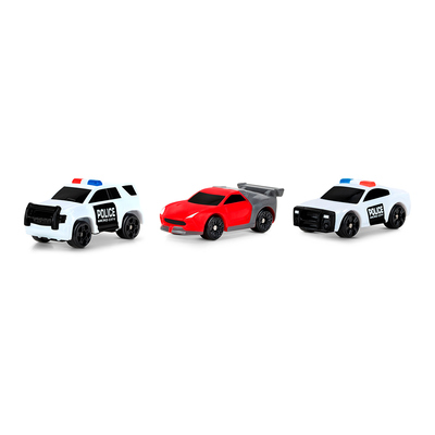 Транспорт и спецтехника - Набор машинок Micro Machines W3 Полицейская погоня 3 штуки (MMW0193)