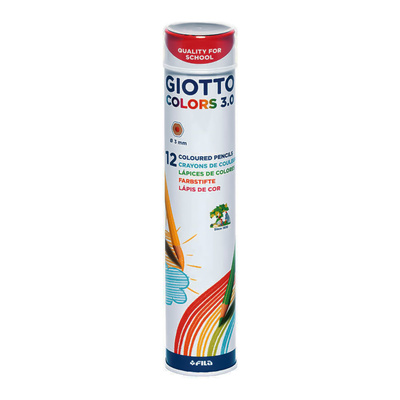 Канцтовары - Карандаши цветные Fila Giotto Colors 3.0 в металлической тубе 12 цветов (276900)