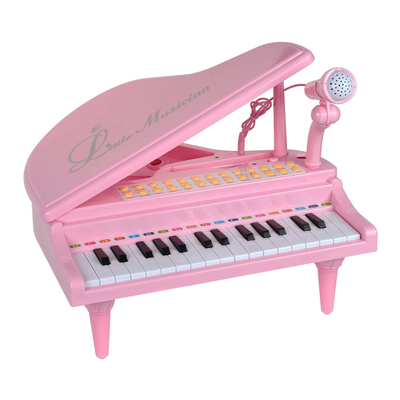 Музыкальные инструменты - Детское пианино-синтезатор Baoli розовое с микрофоном 31 клавиша (BAO-1504C-P)