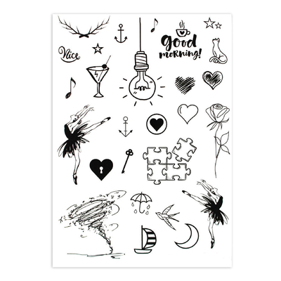 Косметика - Набор тату для тела Tattooshka Доброе утро (LC-119)