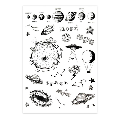 Косметика - Набор тату для тела Tattooshka Космический Бум (LC-124)
