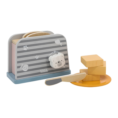 Детские кухни и бытовая техника - Игрушечный тостер Viga Toys PolarB деревянный (44017)