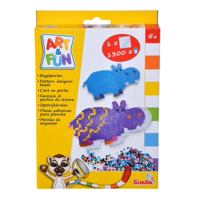 Мозаїка - Термомозаіка Art and Fun Тваринки Бегемот 1300 елементів (6376052/6376052-4)