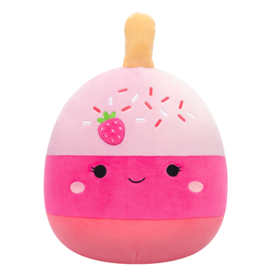 Подушки - М'яка іграшка Squishmallows Полуничний кейк-поп Пама 30 см (SQCR06573)