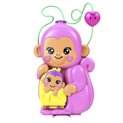Ляльки - Набір Polly Pocket Дивовижний світ Розова мавпочка (GKJ63/HWP04)