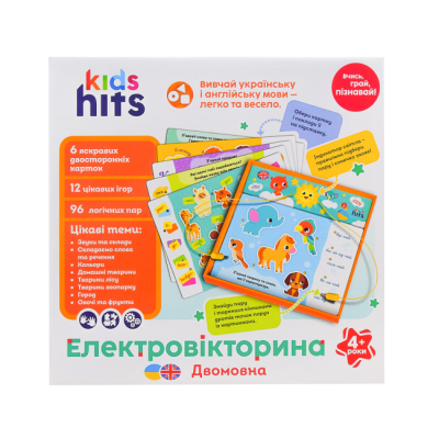 Навчальні іграшки - Навчальна гра Kids Hits Електровікторина Двомовна (KH55/002)