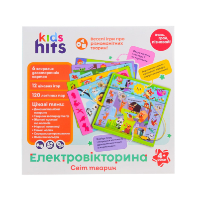 Навчальні іграшки - Навчальна гра Kids Hits Електровікторина Світ тварин (KH55/003)