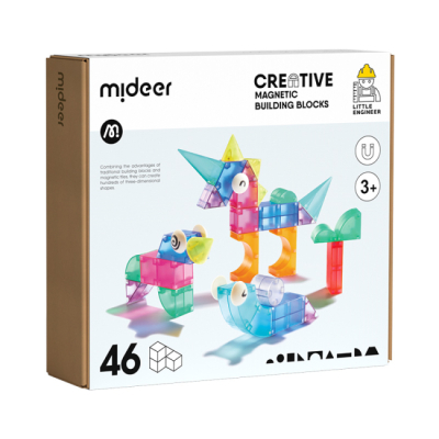 Магнитные конструкторы - Магнитный конструктор Mideer Building blocks 46 деталей (MD1407)