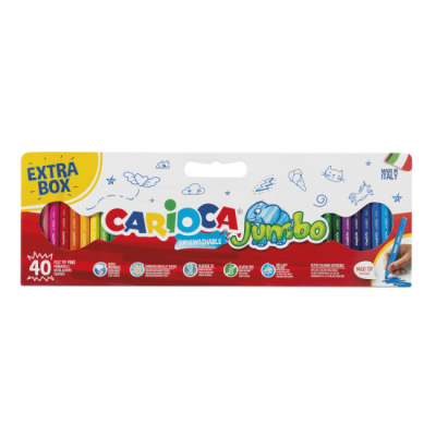 Канцтовары - Набор фломастеров Carioca Jumbo 40 цветов (41258)