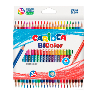 Канцтовары - Набор цветных карандашей Carioca Bi-color двухцветные 48 цветов (43031)