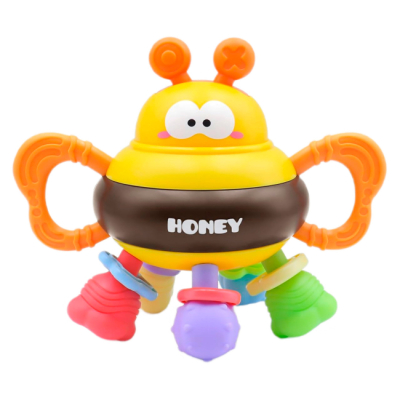 Брязкальця, прорізувачі - Брязкальце-прорізувач Qunxing toys Весела бджілка (688-35)