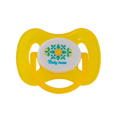 Товары по уходу - Пустышка Baby team Классическая желтая (3220/1)