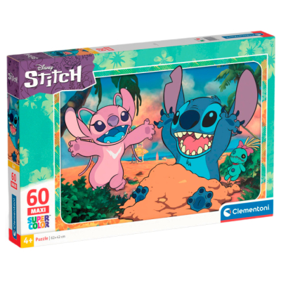 Пазли - Пазл Clementoni Maxi Disney Stitch 60 елементів (8005125265961)