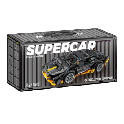 Конструктори з унікальними деталями - Конструктор Maya toys Суперкар чорний 589 елементів (J2011C)