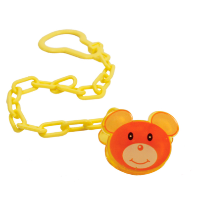 Товари для догляду - Ланцюжок для пустушки Lindo Мишка жовта (4890210002217)