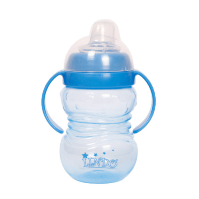 Товари для догляду - Поїльник Lindo з силіконовим носиком блакитний (8850215007040)