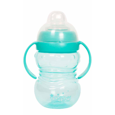 Товари для догляду - Поїльник Lindo з силіконовим носиком зелений (8850213007042)