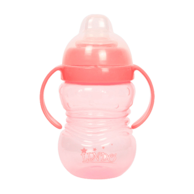 Товари для догляду - Поїльник Lindo з силіконовим носиком рожевий (8850216007049)