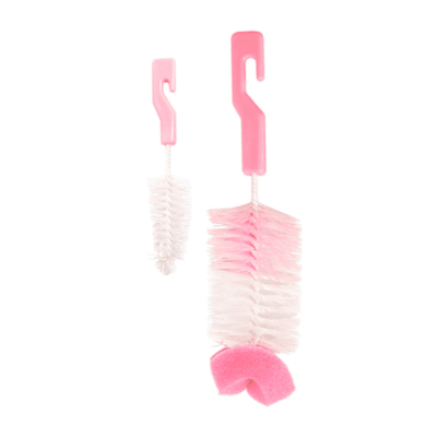 Товари для догляду - Щітка Lindo для миття пляшечок та сосок рожева (8850216100146)