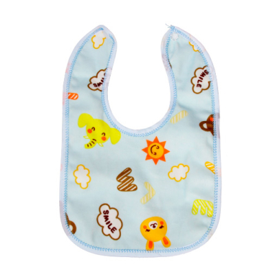 Товары по уходу - Слюнявчик Lindo на кнопке голубой (4890210009346)