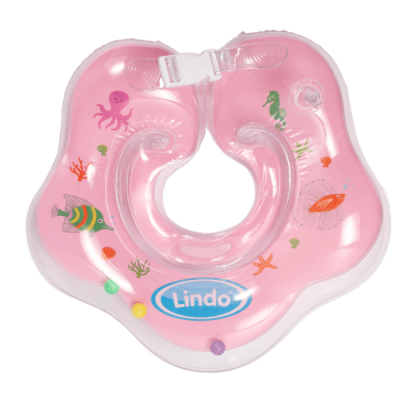 Для пляжу і плавання - Коло надувне Lindo для купання немовлят рожеве (8914927015592)