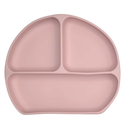 Товари для догляду - Тарілка Lindo Секційна на присосці рожева (4890211019641)